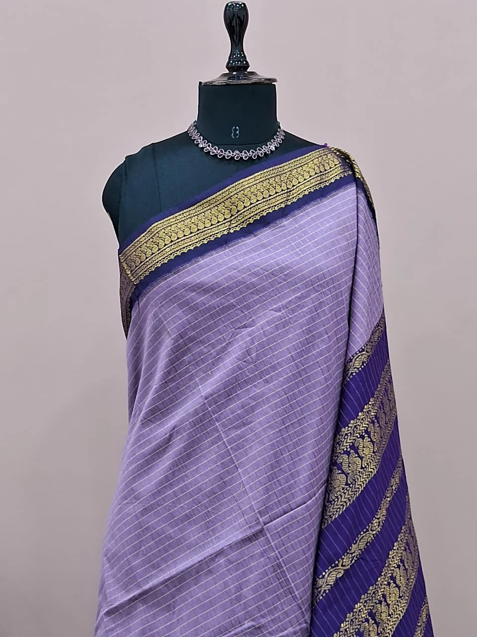 Lavender Kalyani Cotton Saree 1