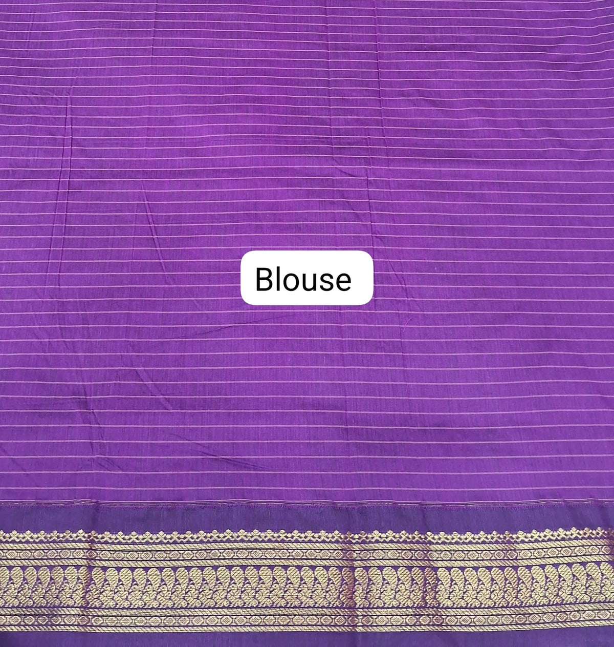 Parrot Green Kalyani Cotton Saree blouse