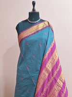 Baby Blue Kalyani Cotton Saree 1
