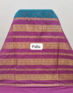 Baby Blue Kalyani Cotton Saree Pallu