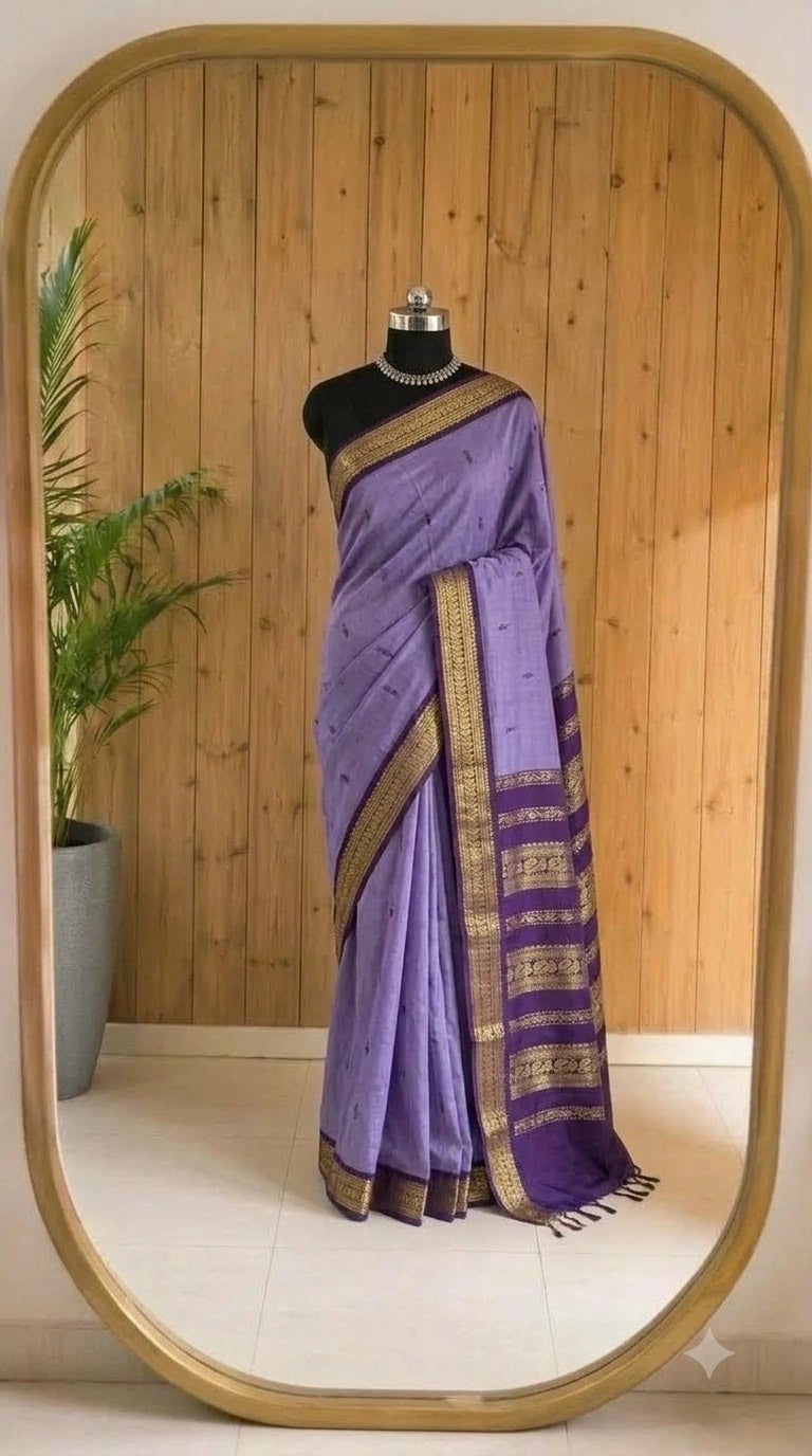 Light Lavender Kalyani Cotton Saree