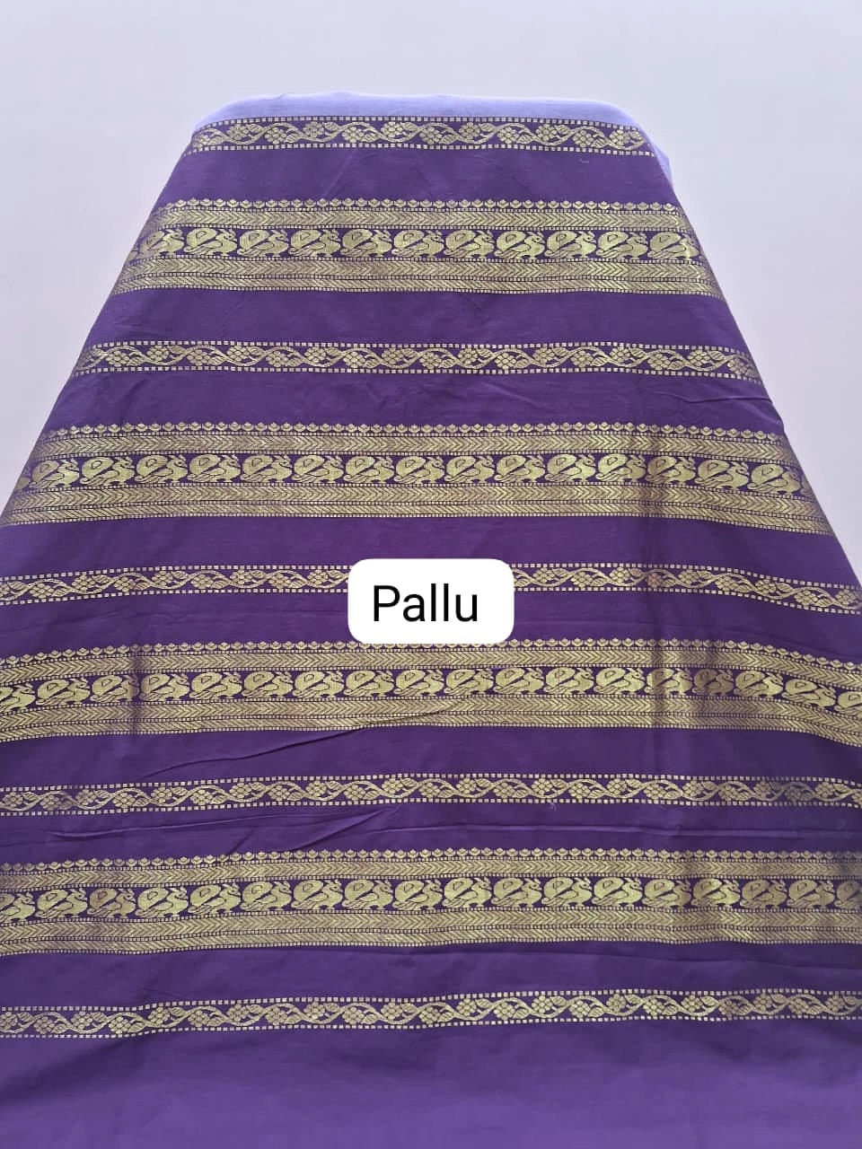 Light Lavender Kalyani Cotton Saree Pallu