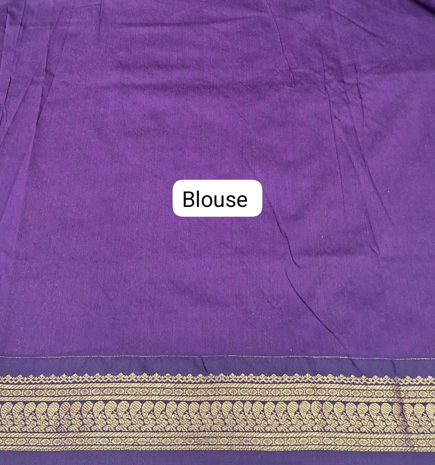 Light Lavender Kalyani Cotton Saree Blouse