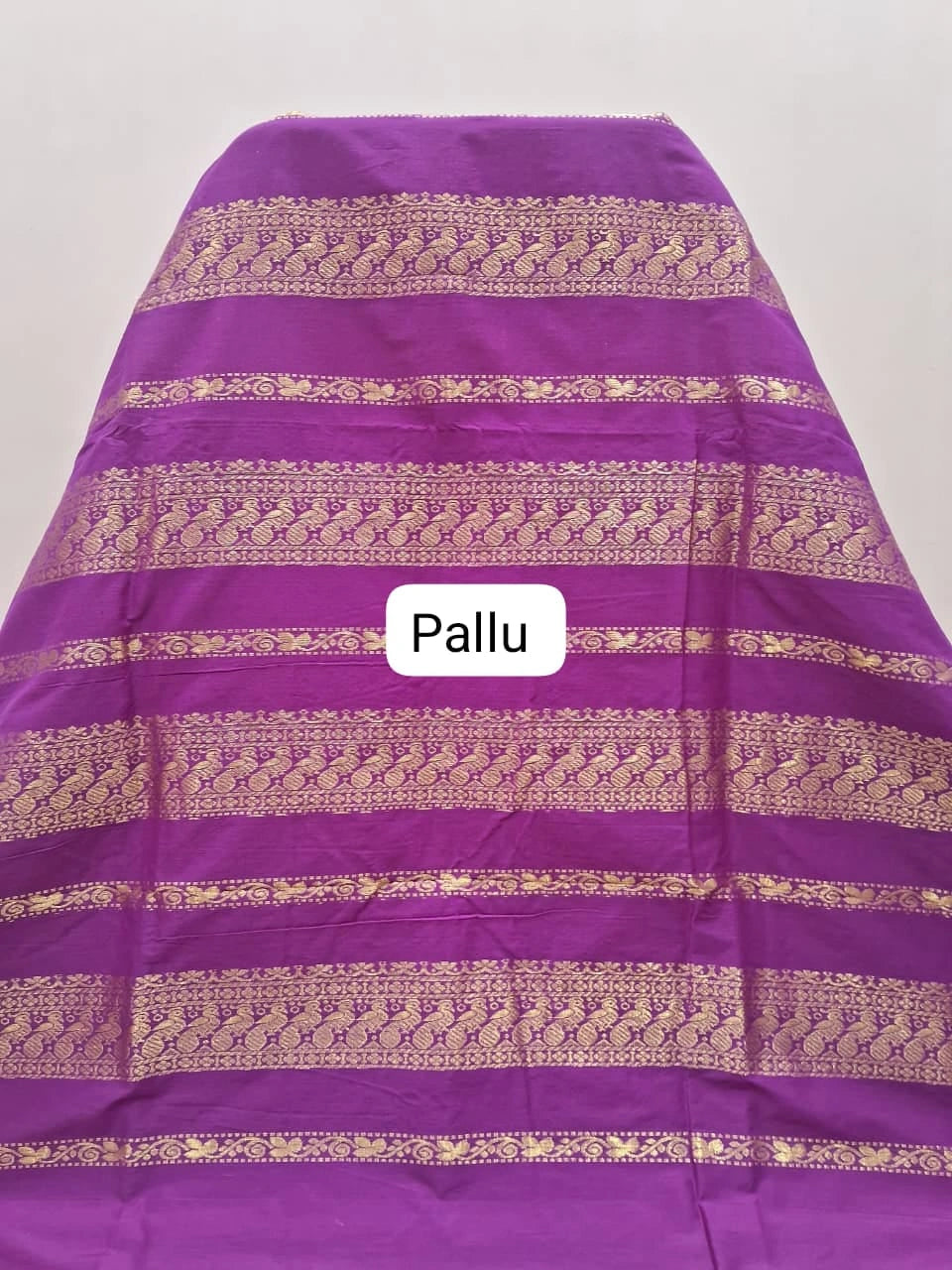 Beige Kalyani Cotton Saree pallu