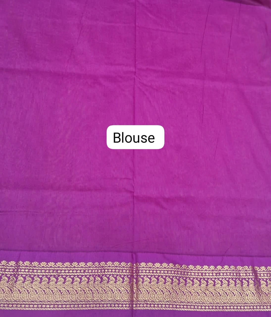 Beige Kalyani Cotton Saree blouse