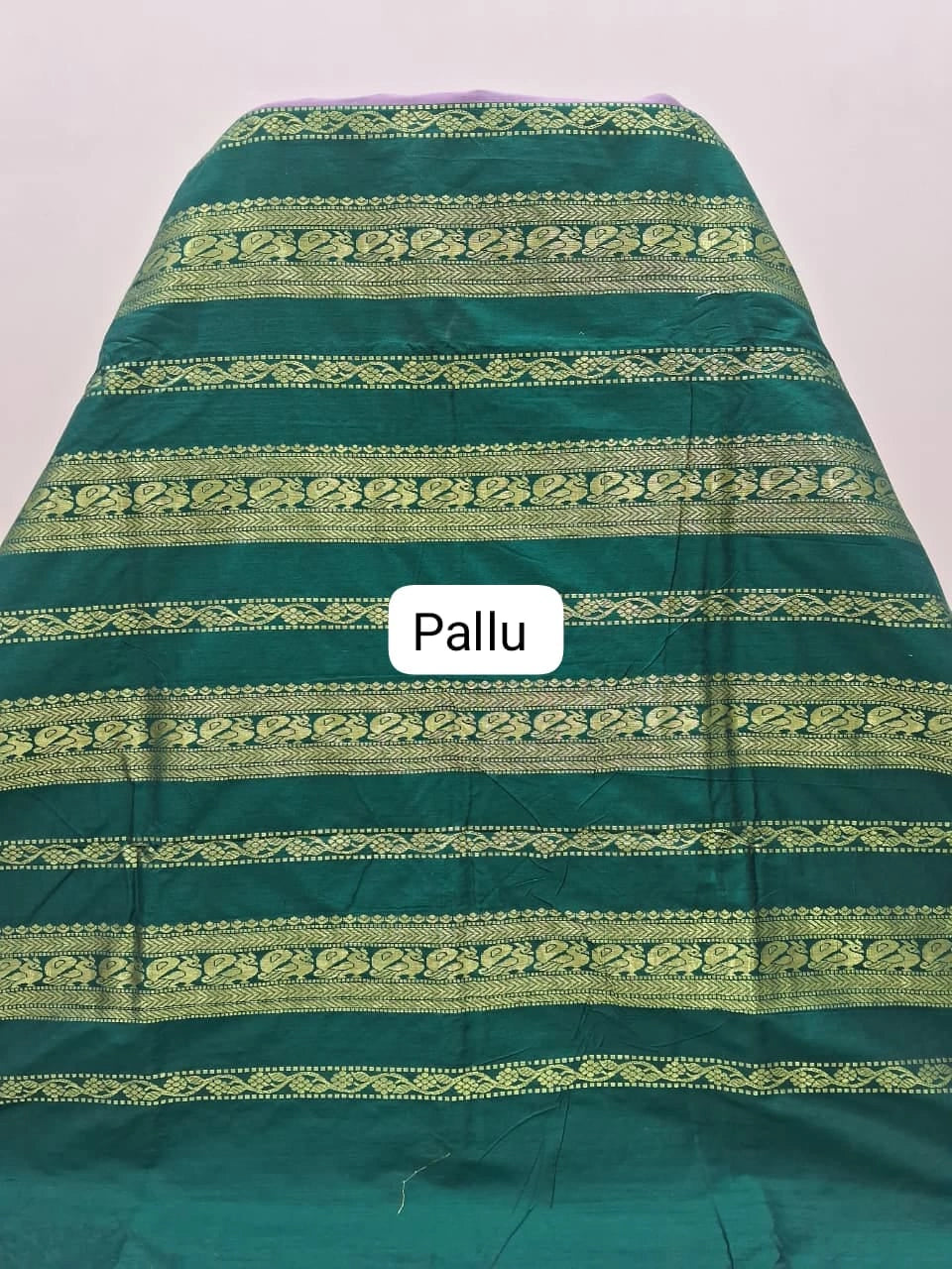 Onion Pink Kalyani Cotton Saree Pallu