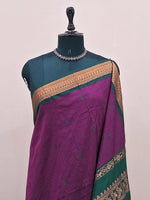 Dark Wine Kalyani Cotton Saree 1