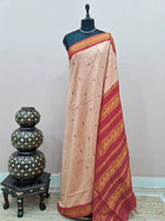 Beige Pure Kalyani Cotton Saree