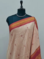 Beige Pure Kalyani Cotton Saree 1