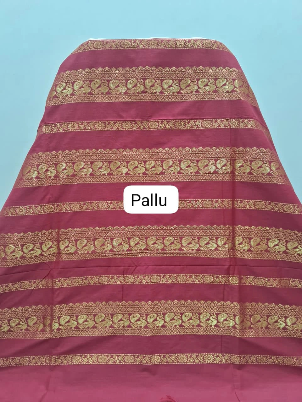 Beige Pure Kalyani Cotton Saree Pallu