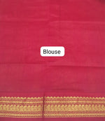 Beige Pure Kalyani Cotton Saree blouse