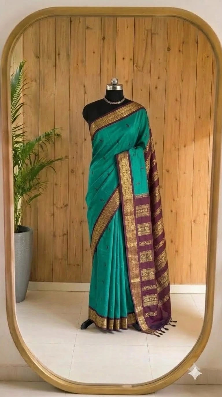 Rama Green Kalyani Cotton Saree
