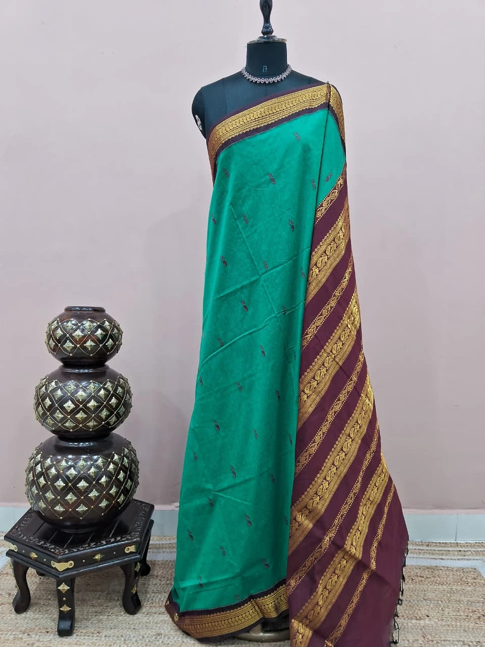 Rama Green Kalyani Cotton Saree