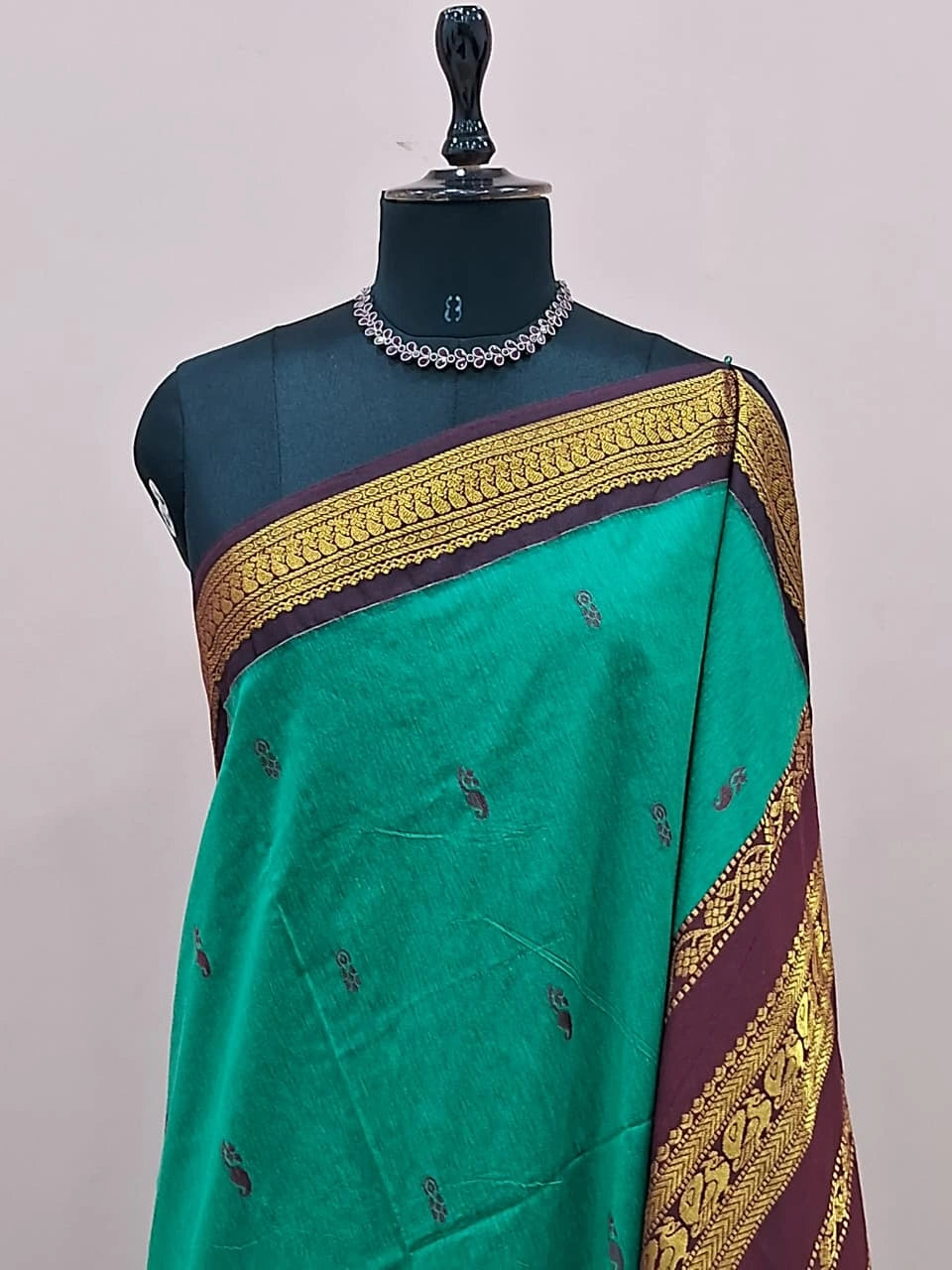 Rama Green Kalyani Cotton Saree 1