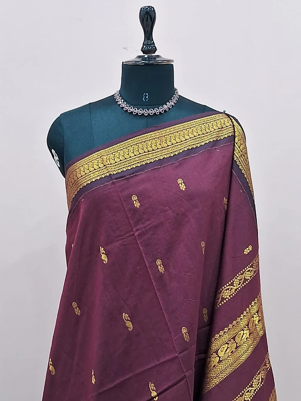 Maroon Kalyani Cotton Saree 1