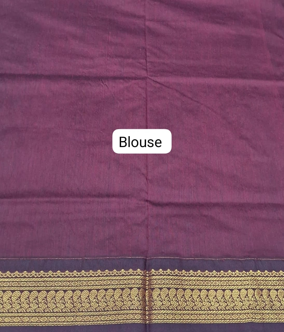 Maroon Kalyani Cotton Saree Blouse