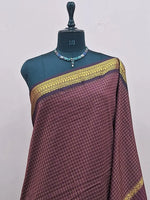 Dark Brown Kalyani Cotton Saree 1