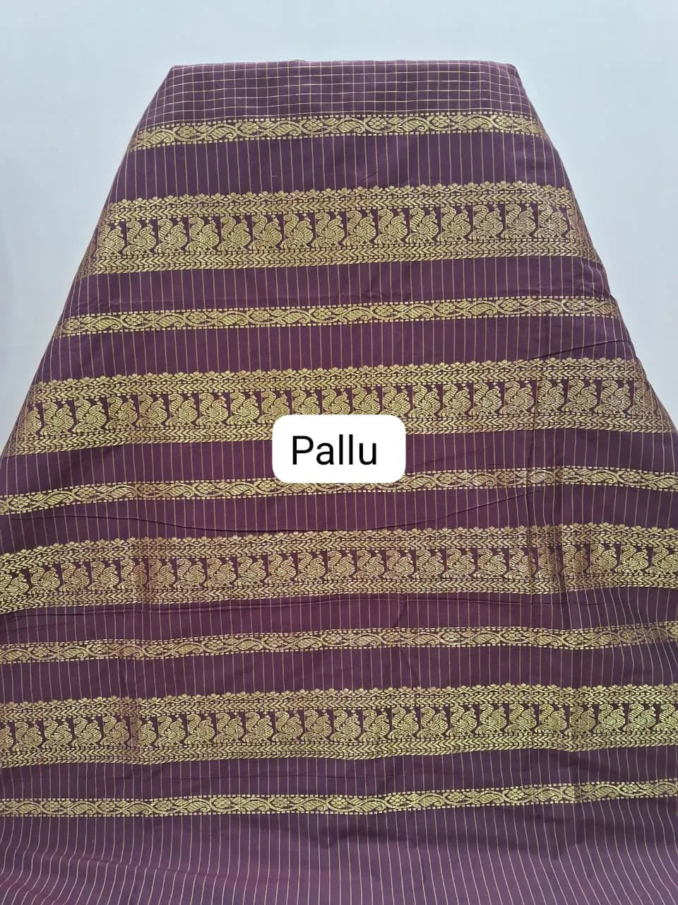 Dark Brown Kalyani Cotton Saree Pallu