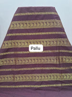 Dark Brown Kalyani Cotton Saree Pallu