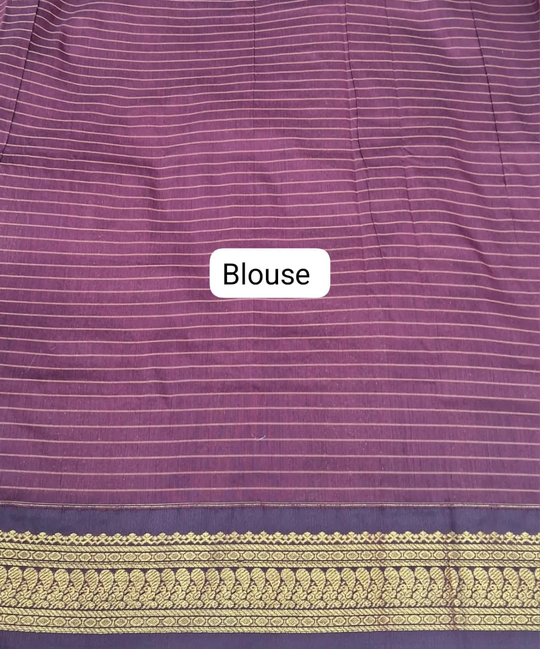 Dark Brown Kalyani Cotton Saree Blouse