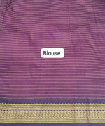 Dark Brown Kalyani Cotton Saree Blouse