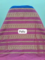 Dark Blue Kalyani Cotton Saree Pallu