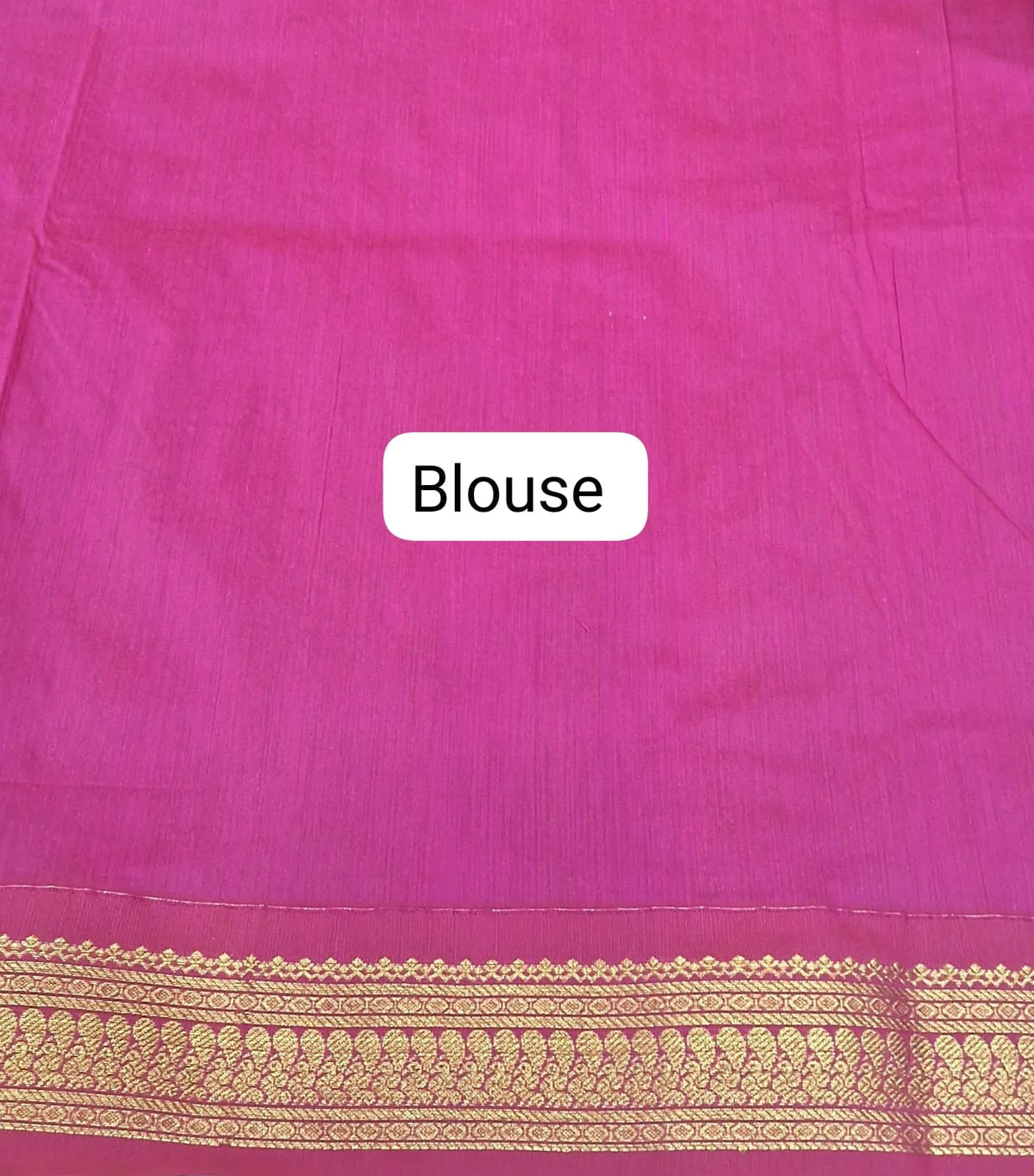 Dark Blue Kalyani Cotton Saree Blouse