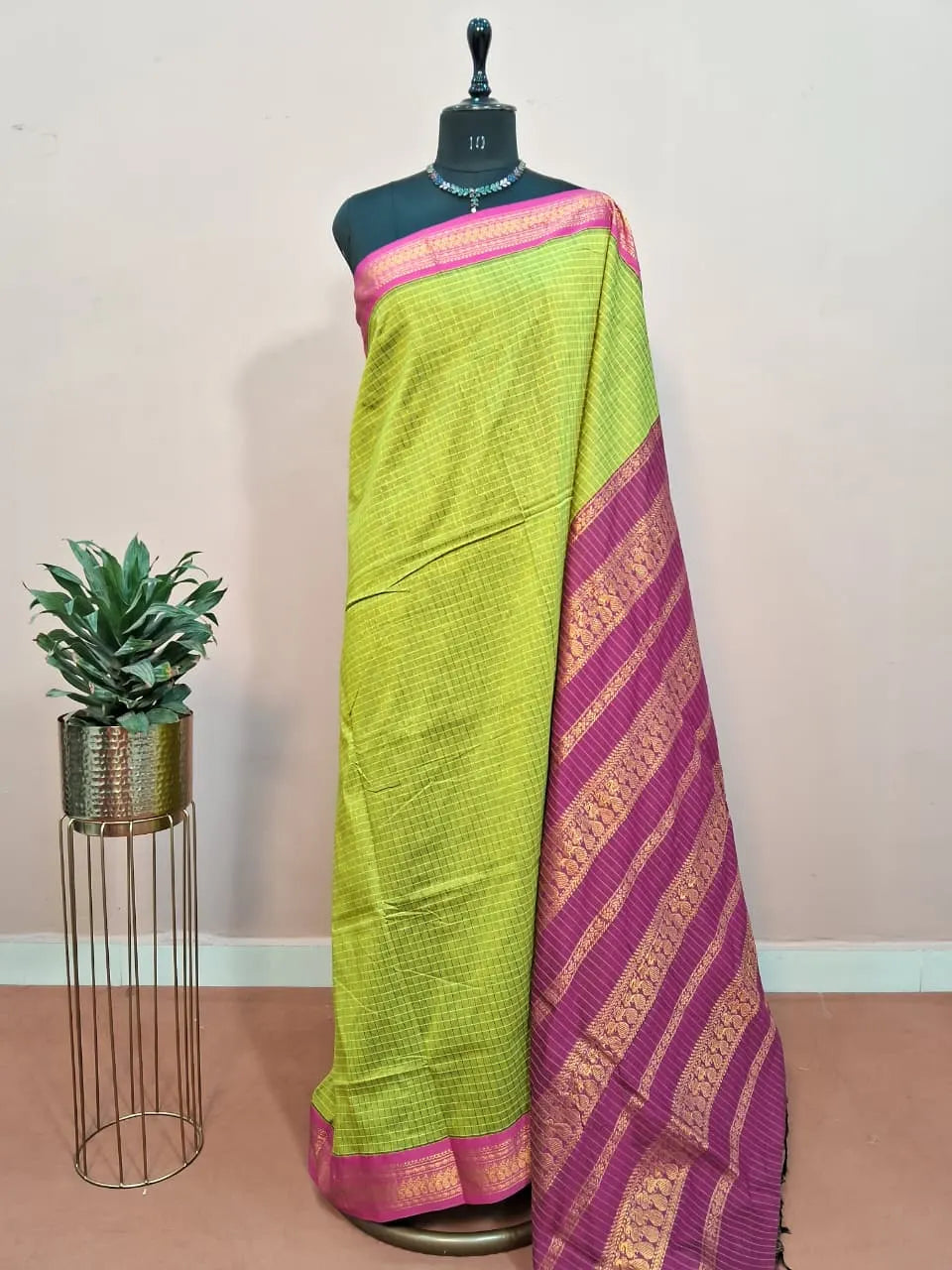 Leaf Green Kalyani Cotton Saree 