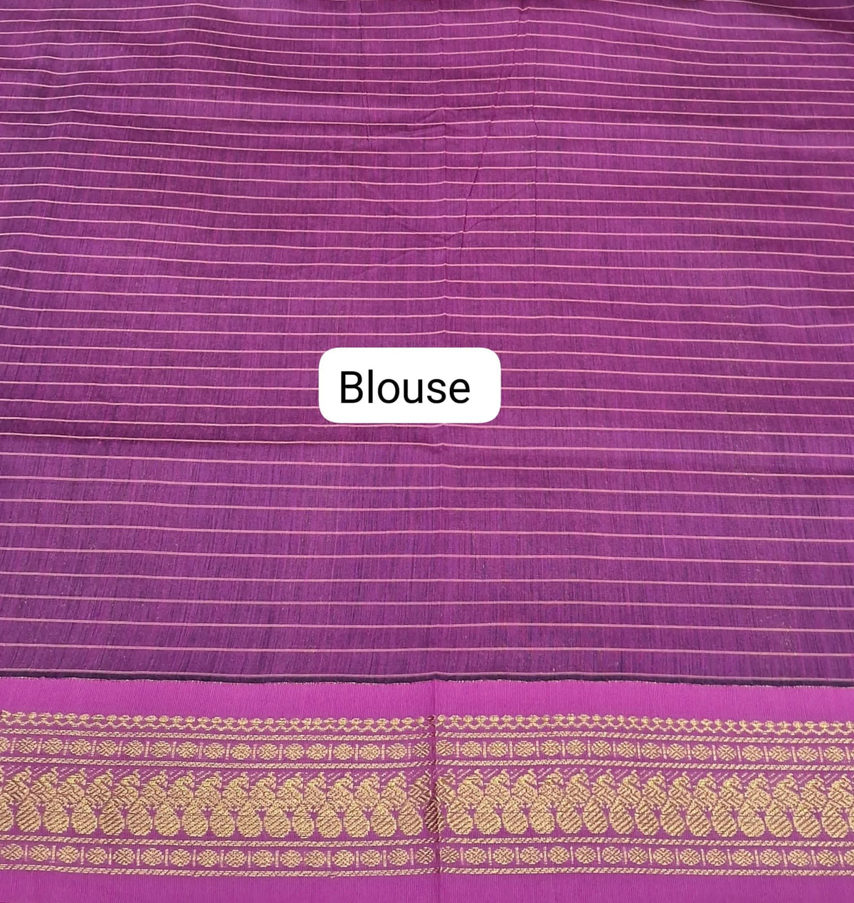 Leaf Green Kalyani Cotton Saree blouse