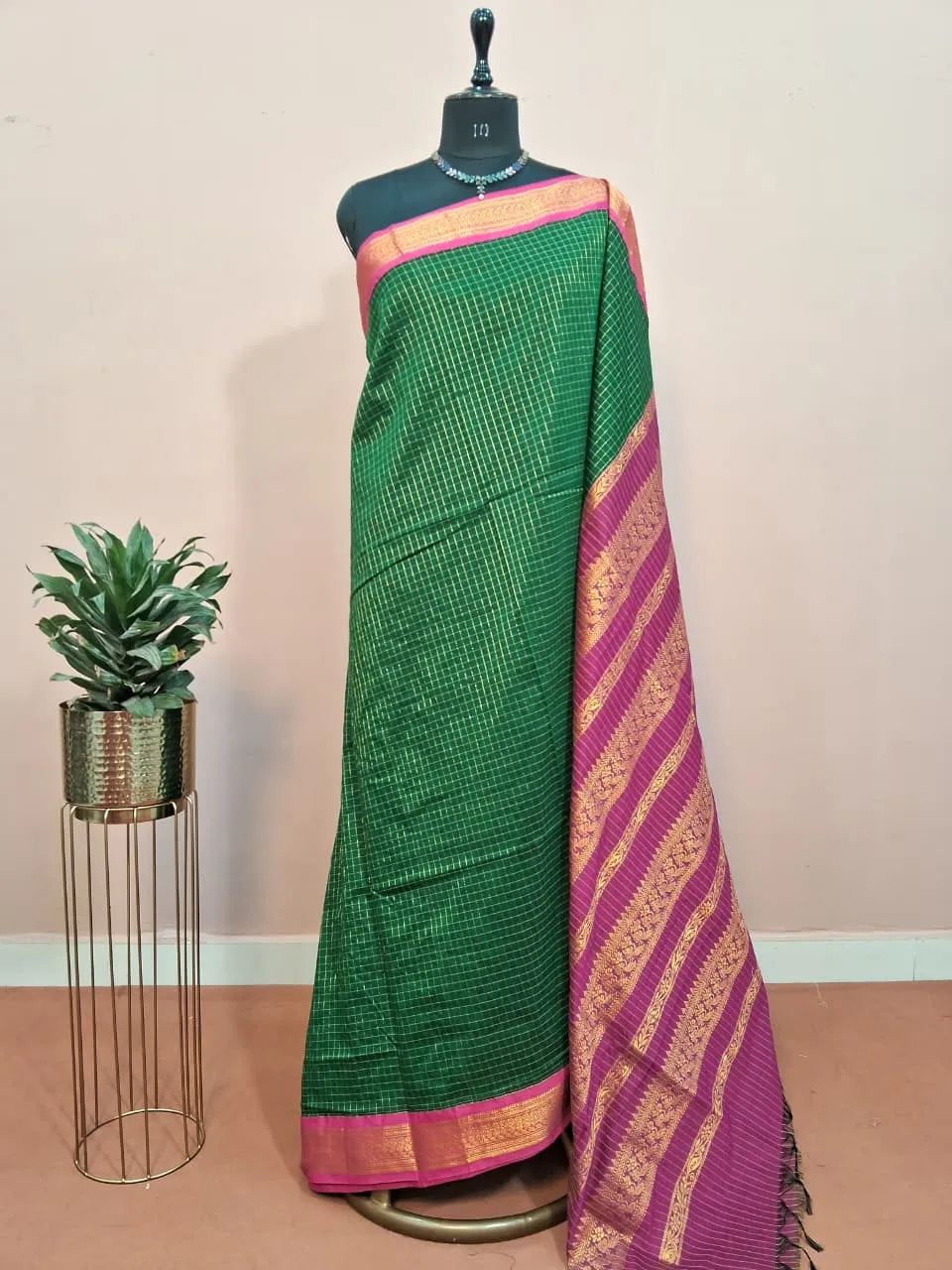 Green Kalyani Cotton Saree 