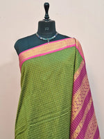 Light Leaf Green Kalyani Cotton Saree 1