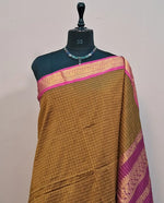 Dark Brown Kalyani Cotton Saree 1