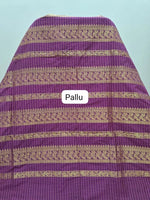 Dark Brown Kalyani Cotton Saree pallu
