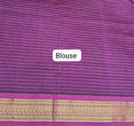 Dark Brown Kalyani Cotton Saree blouse