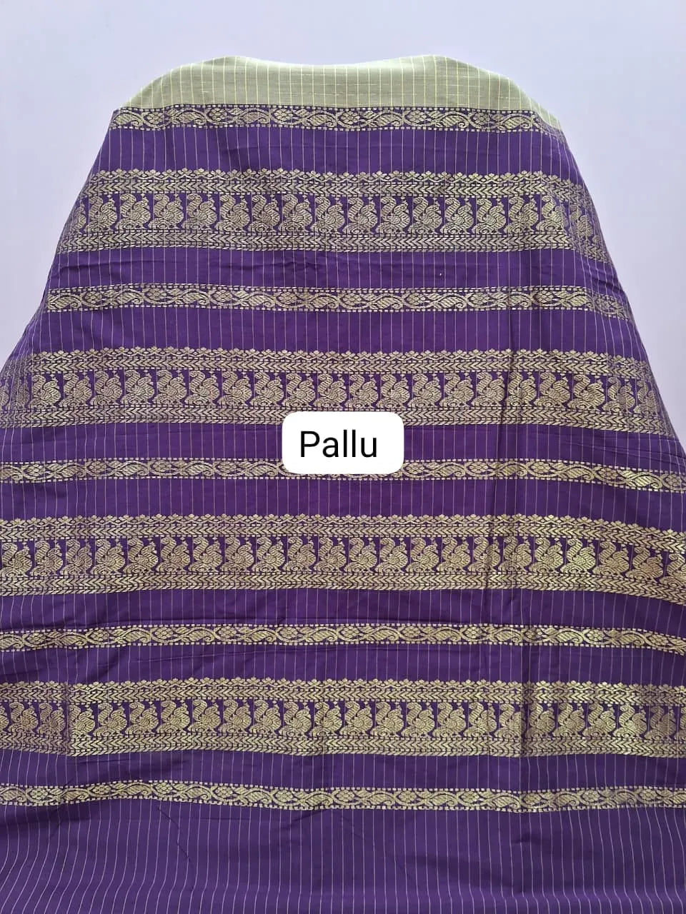 Dark Beige Kalyani Cotton Saree pallu