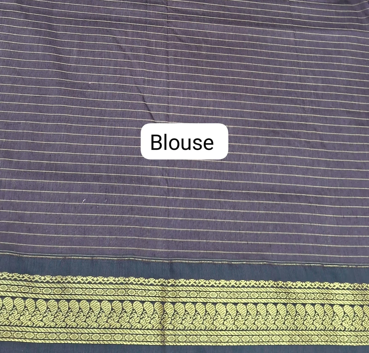Beige Kalyani Cotton Saree blouse
