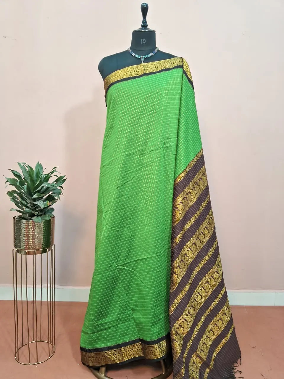 Green Pure Kalyani Cotton Saree 