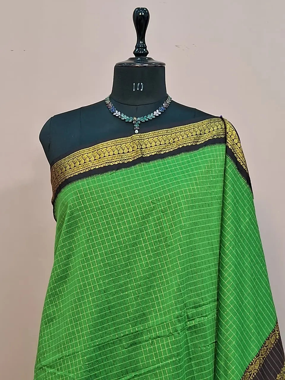 Green Pure Kalyani Cotton Saree 1