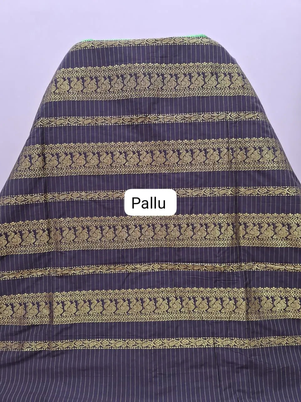 Green Pure Kalyani Cotton Saree pallu
