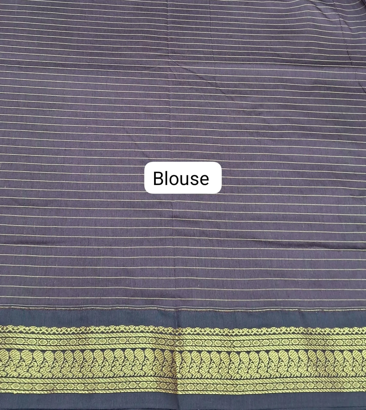 Green Pure Kalyani Cotton Saree blouse