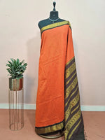 Dark Orange Kalyani Cotton Saree 