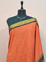 Dark Orange Kalyani Cotton Saree 1