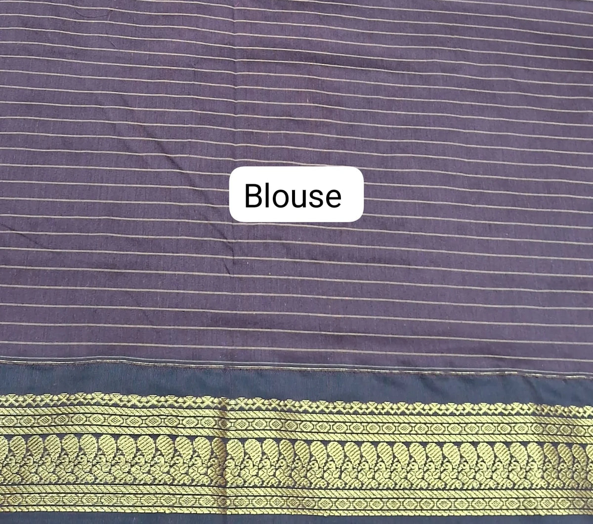 Dark Orange Kalyani Cotton Saree blouse
