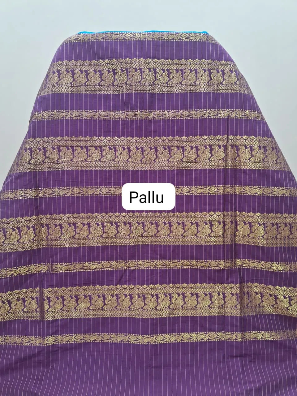 Navy Blue Kalyani Cotton Saree pallu
