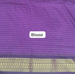 Navy Blue Kalyani Cotton Saree blouse