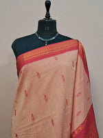 Dark Beige Kalyani Cotton Saree 1