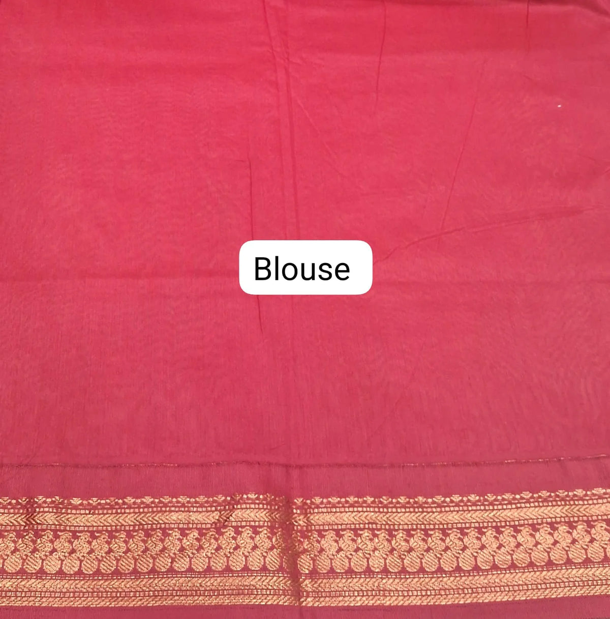 Dark Beige Kalyani Cotton Saree blouse