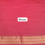 Dark Beige Kalyani Cotton Saree blouse