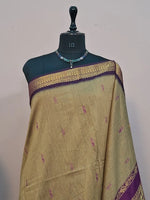 Dark Beige Kalyani Cotton Saree 1