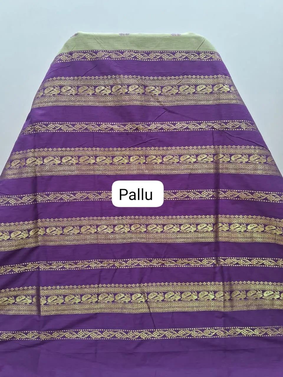 Dark Beige Kalyani Cotton Saree pallu